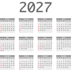 2027 PNG US Calendar