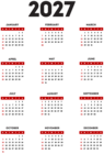 The page with this image: 2027 US Calendar Transparent Red Black PNG Clipart,is on this link