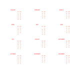 Calendar for 2022 White Transparent Clipart
