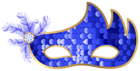 Blue Carnival Mask PNG Clip Art Image