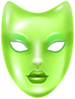 Carnival Face Mask Green PNG Clip Art Image