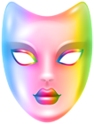 Carnival Face Mask Rainbow PNG Clip Art Image