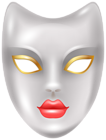 Carnival Face Mask White PNG Clip Art Image