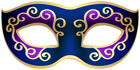Carnival Mask Blue Transparent PNG Clipart