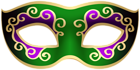 Carnival Mask Green Transparent PNG Clipart