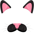 Cat Black Face Mask PNG Clip Art Image