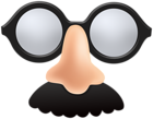 Funny Big Nose and Glasses Mask PNG Clipart