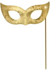 Gold Carnival Mask PNG Clip Art Image