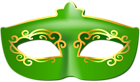 Green Carnival Mask Clip Art Image