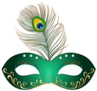 Green Carnival Mask PNG Clip Art Image