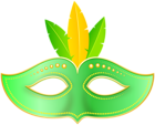 Green Carnival Mask PNG Clipart