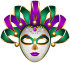 Green Purple Carnival Mask Transparent PNG Clip Art Image