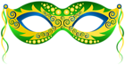 Green Yellow Carnival Mask PNG Clip Art Image