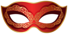 Red and Gold Carnival Mask PNG Clip Art Image