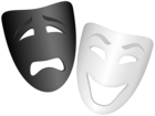 Theater Masks PNG Transparent Clipart