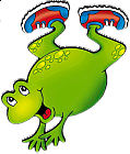Cartoon Frog with Sneakers Clipart