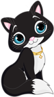 Black Kitten Cartoon Transparent Clip Art