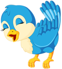 Blue Bird Cartoon PNG Clip Art Image