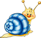 Blue Snail Cartoon PNG Picture