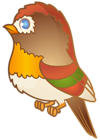 Brown Cartoon Bird PNG Transparent Image