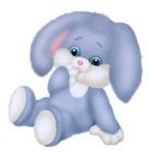 Cute Blue Bunny PNG Clipart Picture
