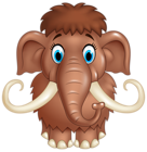 Cute Mammoth Cartoon PNG Clipart Image