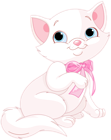 Cute Pink and White Cat PNG Clipart Image