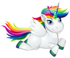 Cute Rainbow Pony PNG Clip Art Image