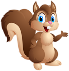 Cute Squirrel Cartoon PNG Clipart Image