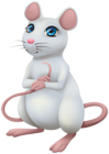 Cute White Mouse Cartoon Transparent Image