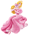 Disney Princess Aurora with Little Kitten Transparent PNG Clip Art Image