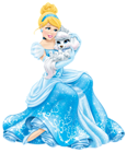 Disney Princess Cinderella with Cute Puppy Transparent PNG Clip Art Image