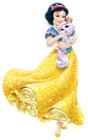 Disney Princess Snow White with Little Kitten Transparent PNG Clip Art Image