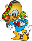 Donald Duck Mexican Free PNG Clip Art Image