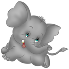 Grey Elephant Cartoon Free Clipart