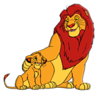 King Lion and Simba PNG Picture
