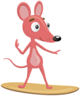 Mouse on Surf PNG Clipart