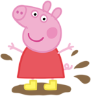 Peppa Pig in Muddy Puddle Transparent PNG Image