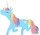Rainbow Pony Transparent Clip Art Image