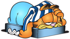 Sleeping Garfield Cartoon Transparent PNG Clip Art Image