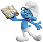 Smurf Brainy The Lost Village Transparent PNG Image