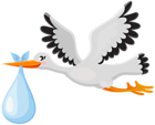 Stork with Baby PNG Clip Art Image