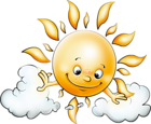 Sun with Clouds Free PNG Picture Clipart