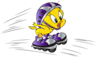 Tweety with Roller Skates Transparent PNG Image