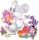 White Mouse with Cheese png Picture