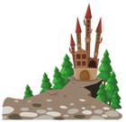 Transparent Castle and Pines PNG Picture