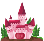Transparent Pink Castle PNG Picture