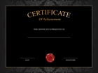 Black Certificate Template PNG Image