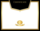 Certificate Template Black PNG Image