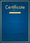 Certificate Template Blue PNG Clip Art Image